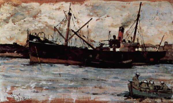 Ships in Port by Giovanni Fattori