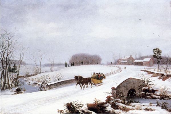 Sleigh Ride on a Gray Day by Thomas Birch
