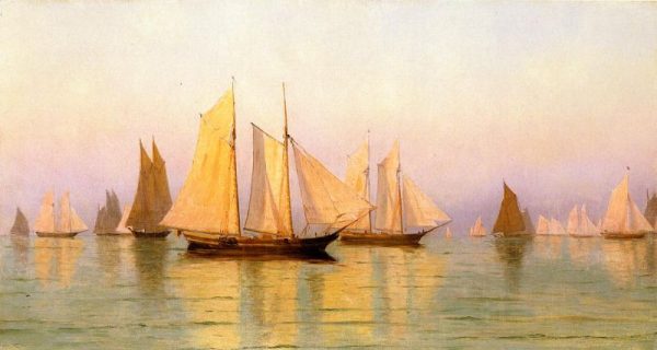 Sloops and Schooners at Evening Calm by William Bradford