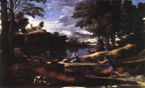 Landscape with a Man Killed by a Snake by Nicolas Poussin - hand-painted oil reproduction