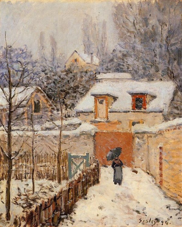 Snow at Louveciennes II by Alfred Sisley
