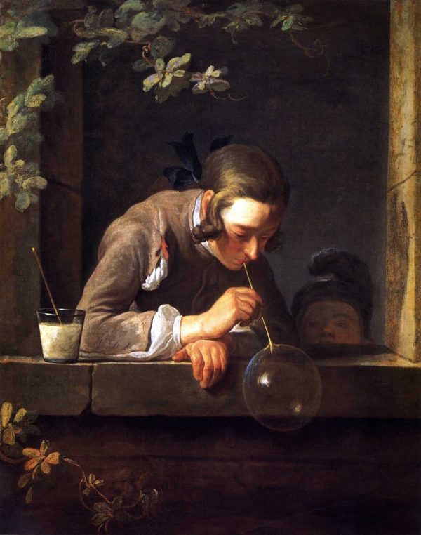 Soap Bubbles b by Jean-Baptiste-Simeon Chardin