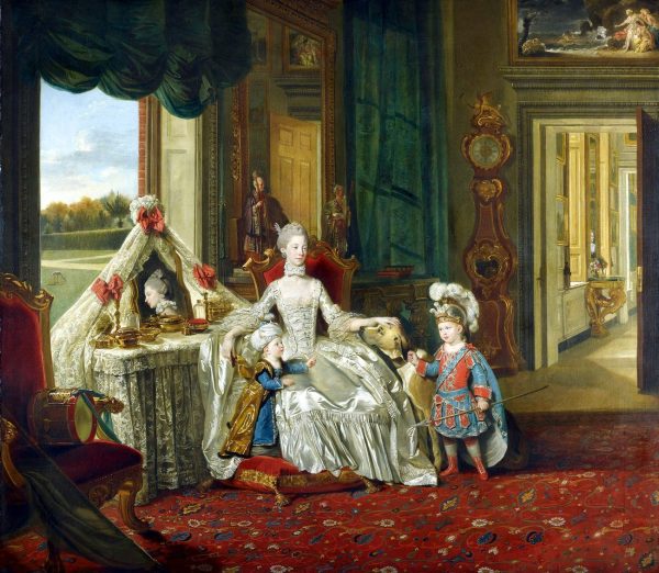 Queen Charlotte with her Two Eldest Sons by Johann Zoffany