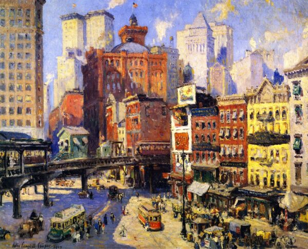South Ferry New York by Colin Campbell Cooper