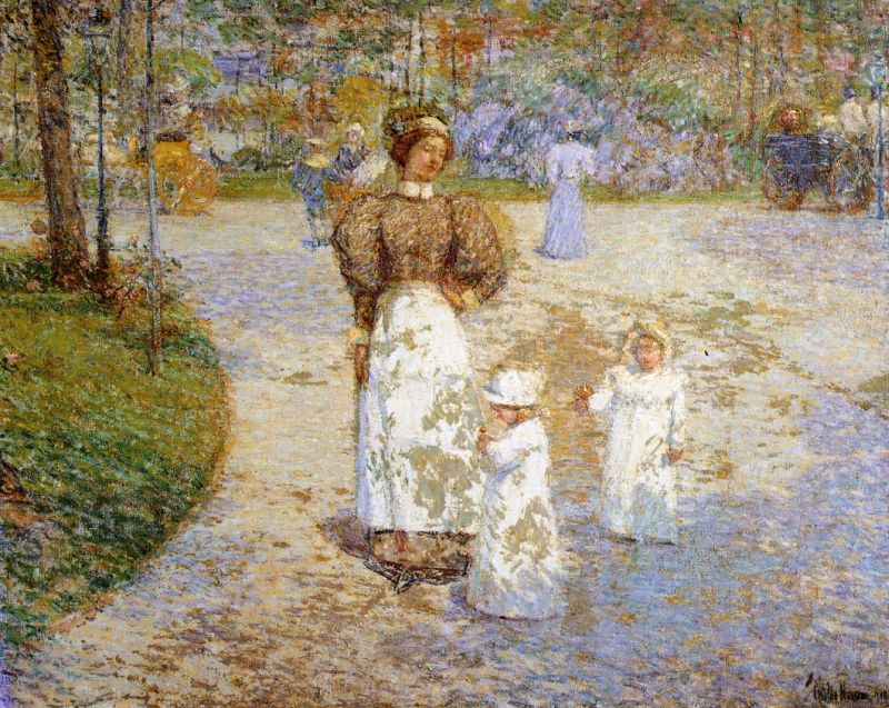 Spring in Central Park by Frederick Childe Hassam