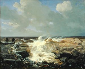 Squally Weather near Boulogne by Josephine Bowes - hand-painted oil reproduction