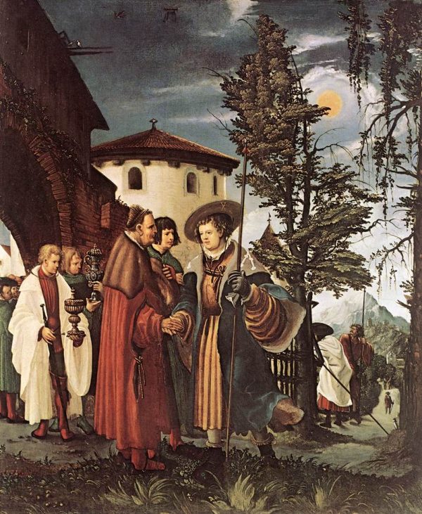 St. Florian Taking Leave of the Monastery by Albrecht Altdorfer