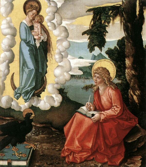 St John at Patmos by Grien Hans Baldung