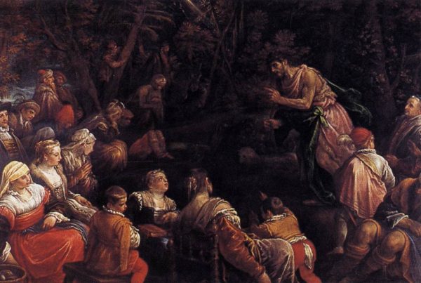 St John the Baptist Preaching by Francesco Bassano