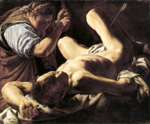 St Sebastian Tended by St Irene by Marcantonio Bassetti - hand-painted oil reproduction