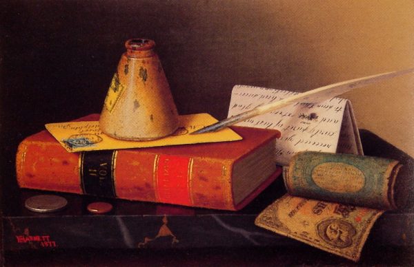 Still Life Writing Table by William Michael Harnett