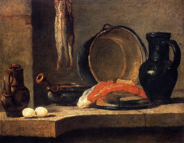 Still Life with Herrings by Jean-Baptiste-Simeon Chardin