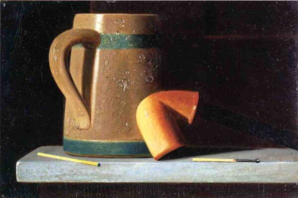 Still Life with Mug and Pipe by John Frederick Peto