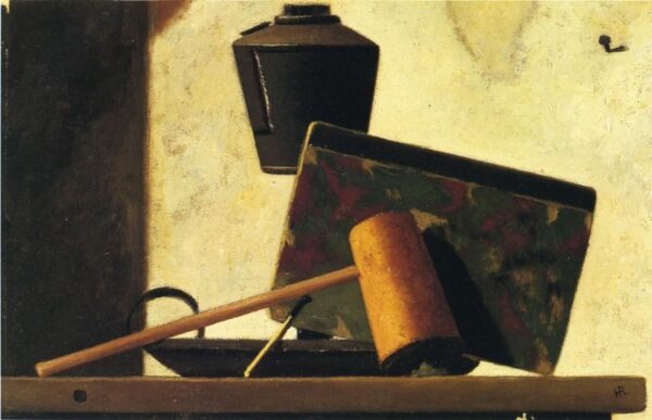 Still Life with Notebook and Pipe by John Frederick Peto