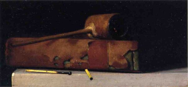 Still Life with Pipe and Book by John Frederick Peto