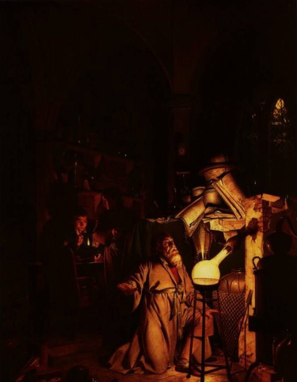 The Alchemist in Search of the Philosopher's Stone by Joseph Wright