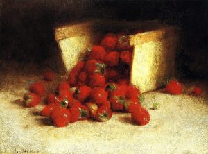Strawberries Spilling Out of a Box by Joseph Decker - hand-painted oil reproduction