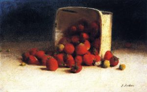 Strawberries Spilling Out of an Overturned Box by Joseph Decker - hand-painted oil reproduction