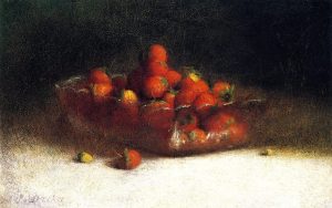 Strawberries in a Clear Bowl by Joseph Decker - hand-painted oil reproduction