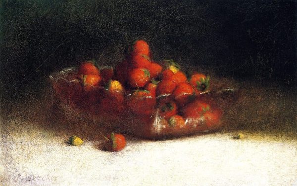 Strawberries in a Clear Bowl by Joseph Decker