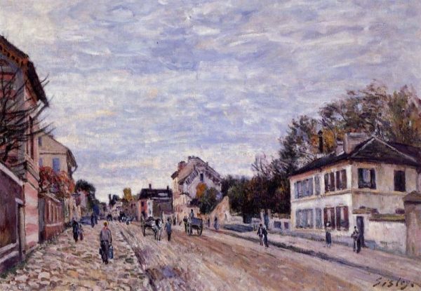 Street Scene in Marly by Alfred Sisley