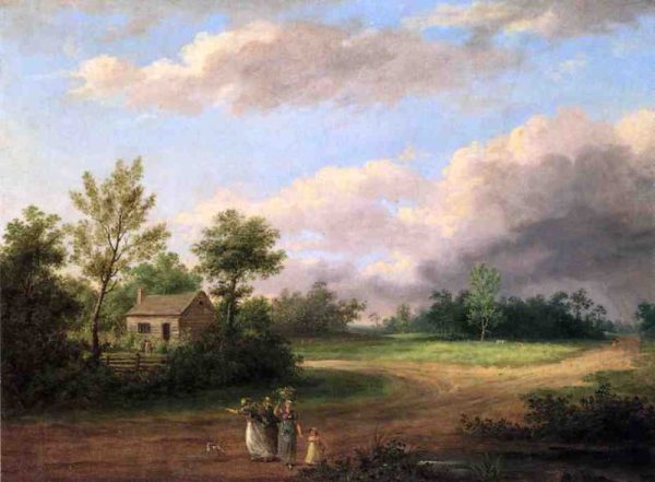 Strolling Along A Country Road by Thomas Birch