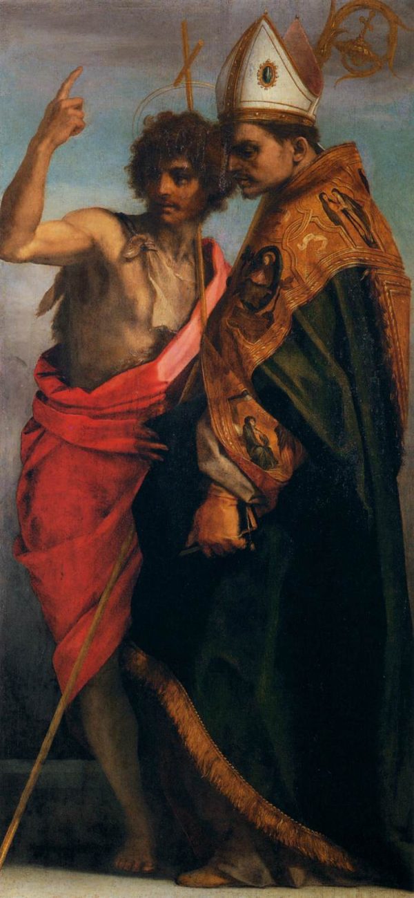 Sts John the Baptist and Bernardo degli Uberti by Andrea del Sarto