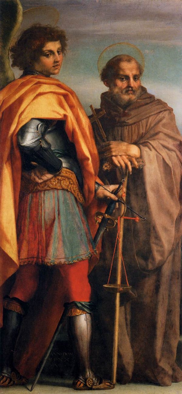 Sts Michael and John Gualbert by Andrea del Sarto