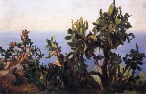 Study of a Prickly Pear by Thomas Fearnley - hand-painted oil reproduction