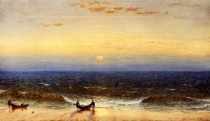 Sunrise, Long Branch, New Jersey by Sanford Robinson Gifford - hand-painted oil reproduction