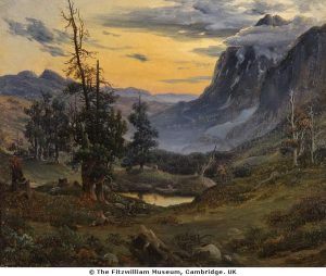 Sunrise in the Wengeralp by Thomas Fearnley - hand-painted oil reproduction