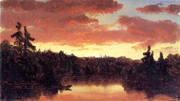 Sunset on Lake George by Sanford Robinson Gifford