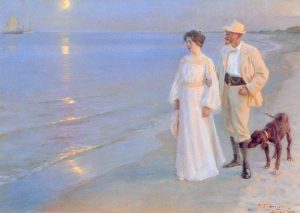 Tarde de verano en Skagen by Peder Severin Kroyer - hand-painted oil reproduction