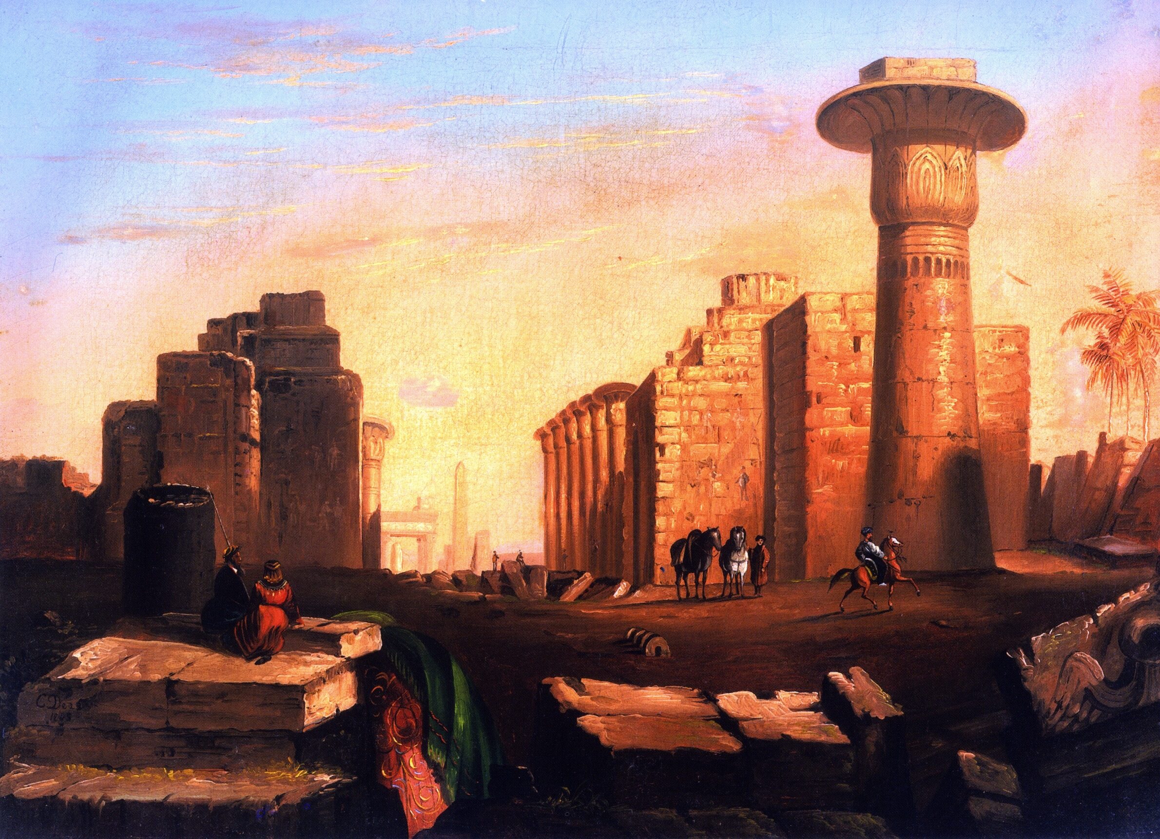 Temple Scene by Charles Deas - hand-painted oil reproduction