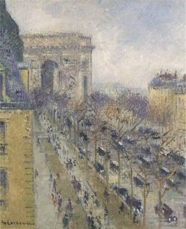 The Arc de Triomphe - Friedland Avenue by Gustave Loiseau