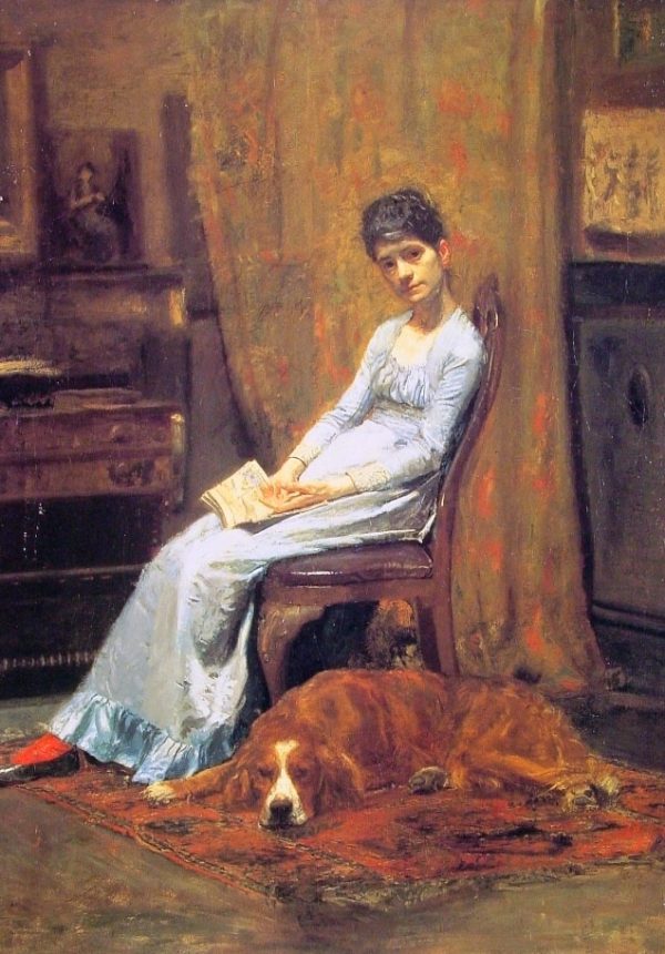 The Artist's Wife and his Setter Dog by Thomas Eakins