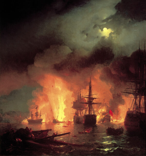 The Battle of Chesme by Ivan Aivazovsky