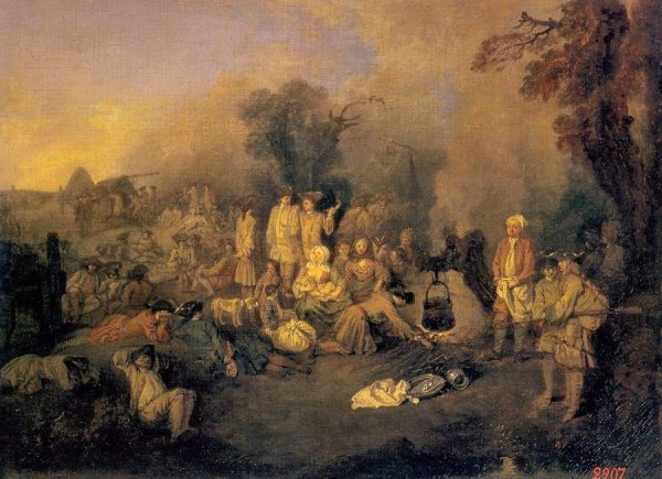 The Bivouac by Antoine Watteau