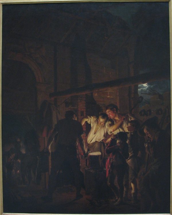 The Blacksmith's Shop by Joseph Wright