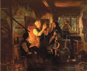 The Broken Coffee Grinder by Anders Montan - hand-painted oil reproduction