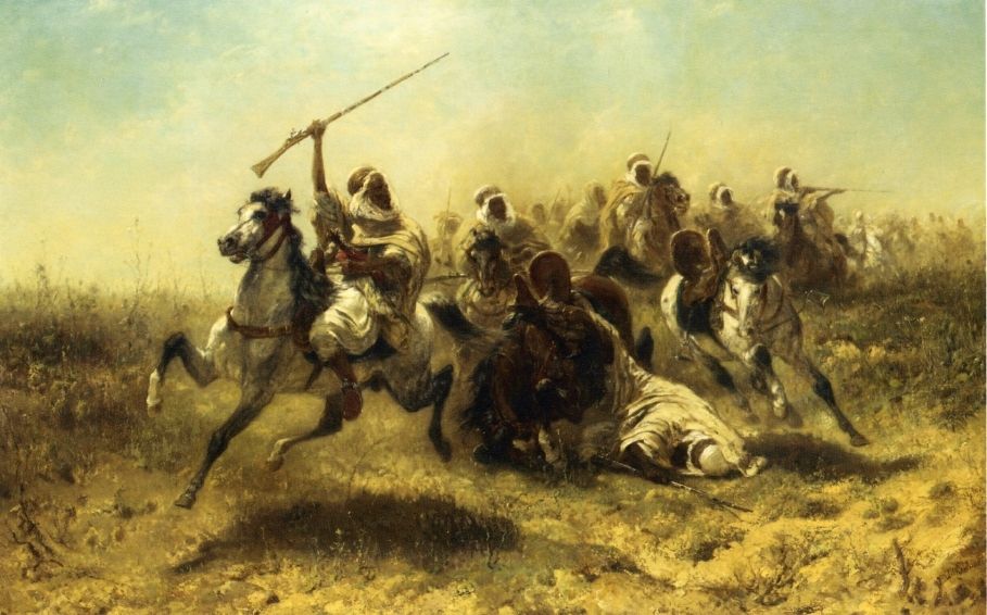 The Charge by Adolf Schreyer - hand-painted oil reproduction