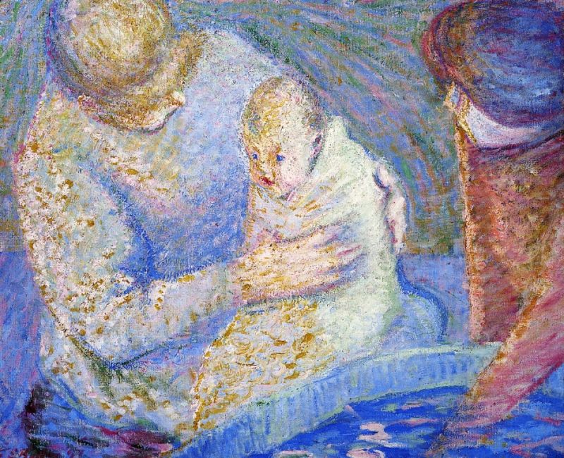 The Child Bathing by Theodore Earl Butler