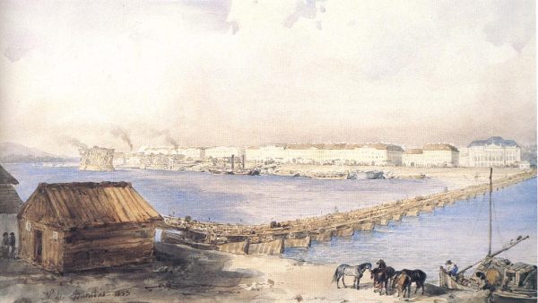The Construction of the Chain Bridge by Miklos Barabas