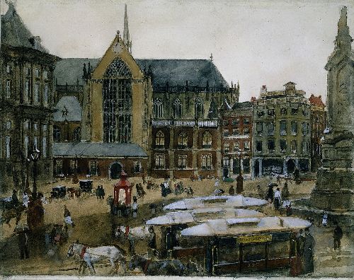 The Dam in Amsterdam by George Hendrik Breitner