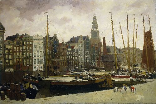 The Damrak in Amsterdam by George Hendrik Breitner