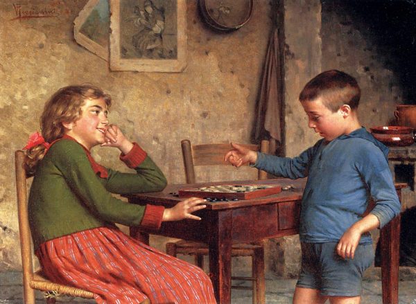 The Drafts Players by Vittorio Reggianini