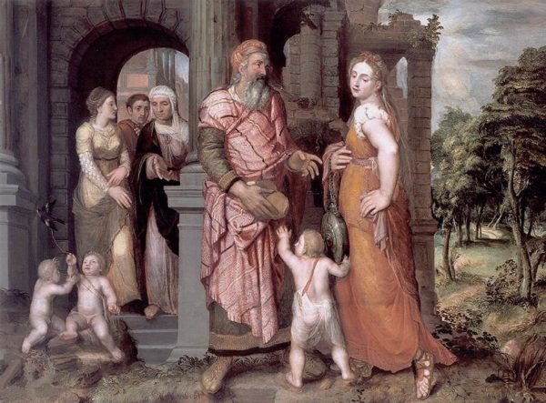 The Expulsion of Hagar by Michiel van Coxcie