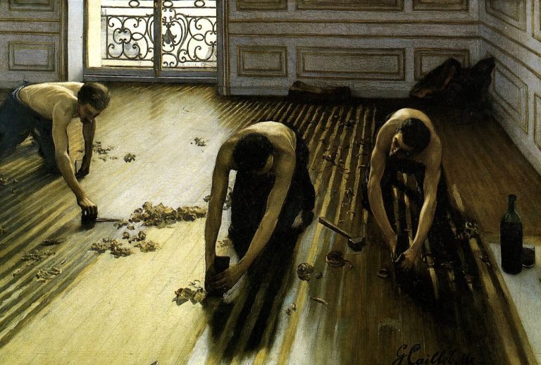 The Floor Scrapers hand-painted oil reproduction