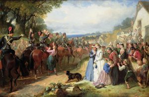 The Girls We Left Behind Us The Departure of the 11th Hussars for India by Thomas Jones Barker - hand-painted oil reproduction
