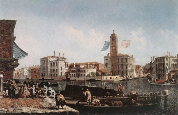 The Grand Canal with the Fishmarket by Michele Marieschi